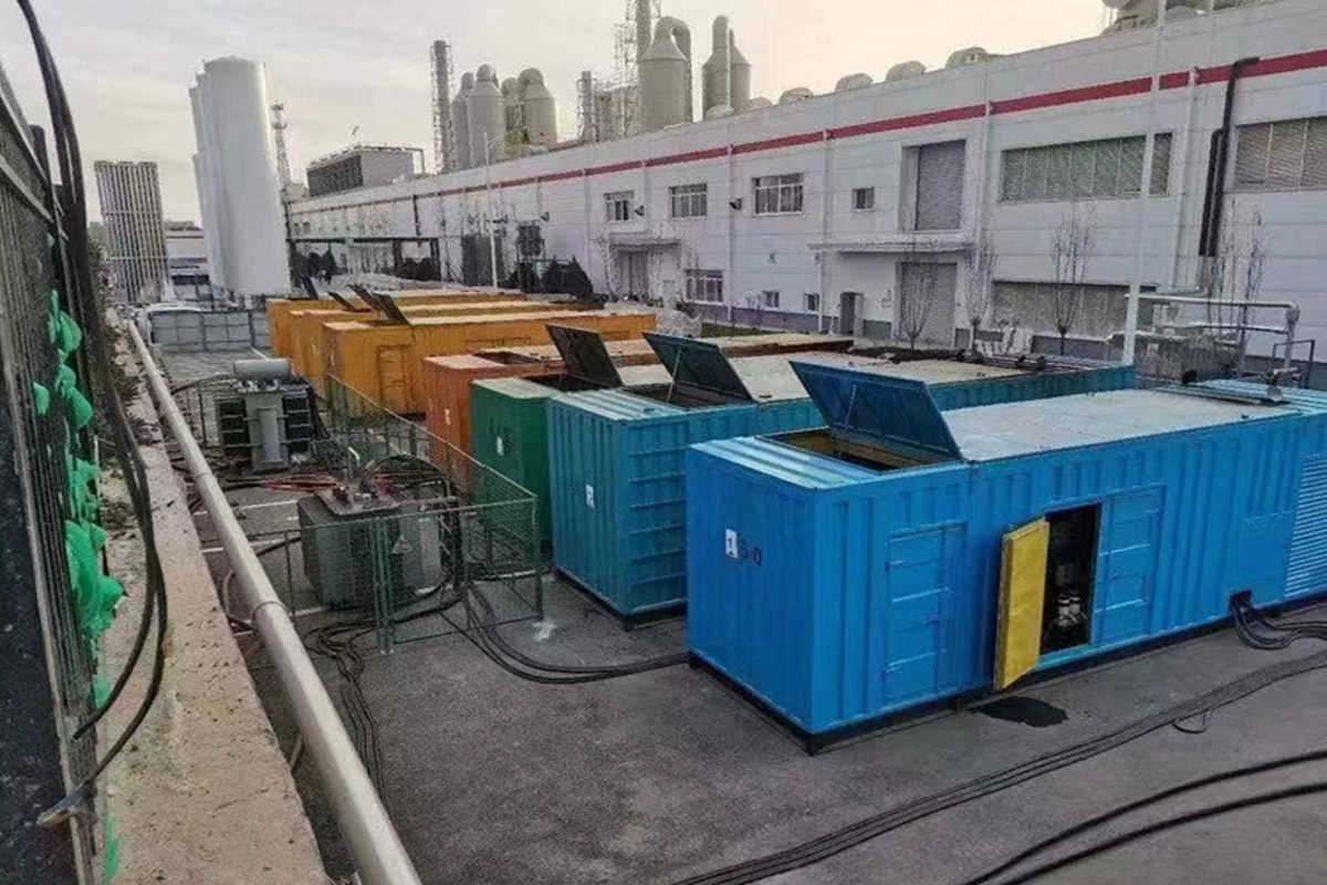 秦皇岛发电机租赁施工现场